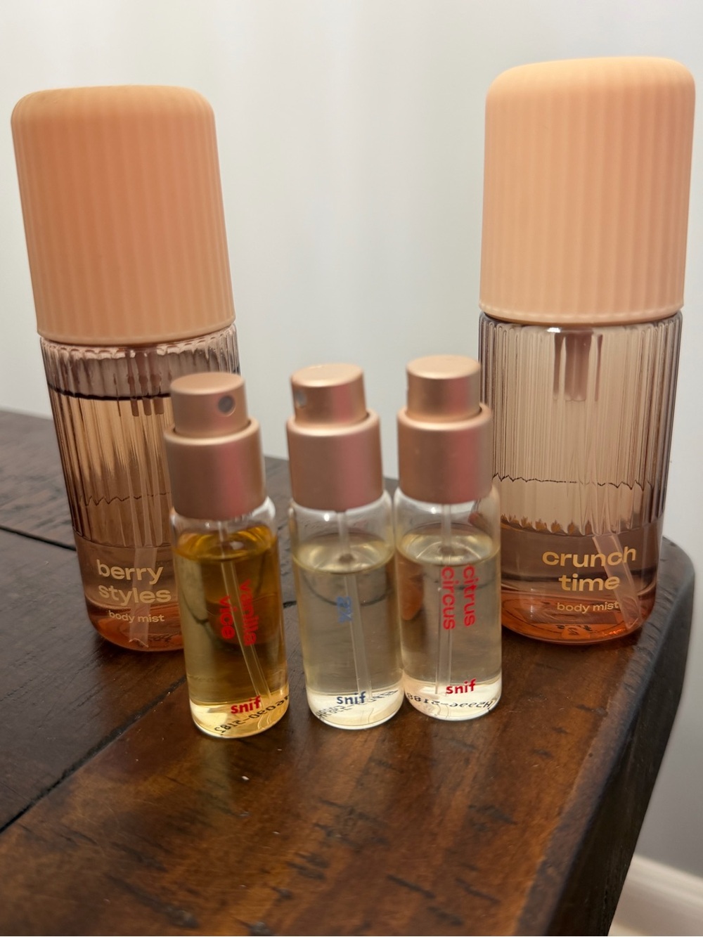 Varley Peach/Tan Body Mists & Travel Sprays Set